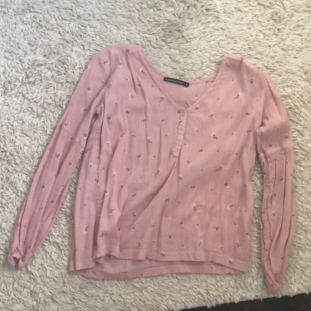 Abercrombie Flower Pink Blouse
